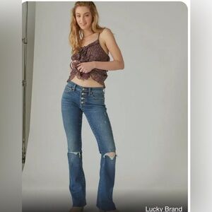 Lucky Brand BUTTON FLY SWEET Mid rise Boot Jeans 12/31R